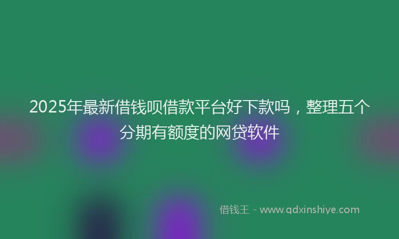 2025年最新借钱呗借款平台好下款吗，整理五个分期有额度的网贷软件