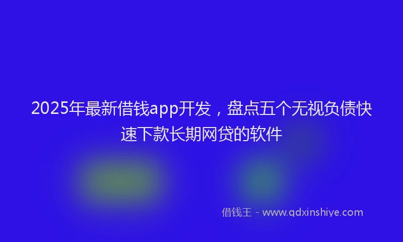 2025年最新借钱app开发，盘点五个无视负债快速下款长期网贷的软件
