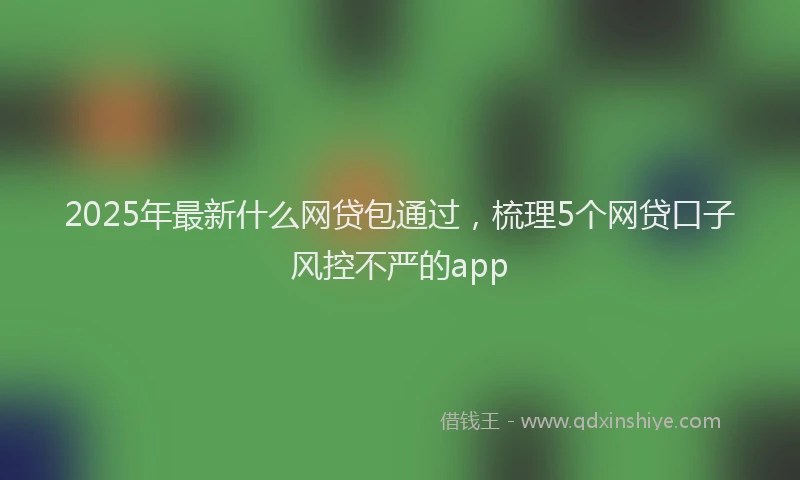 2025年最新什么网贷包通过，梳理5个网贷口子风控不严的app