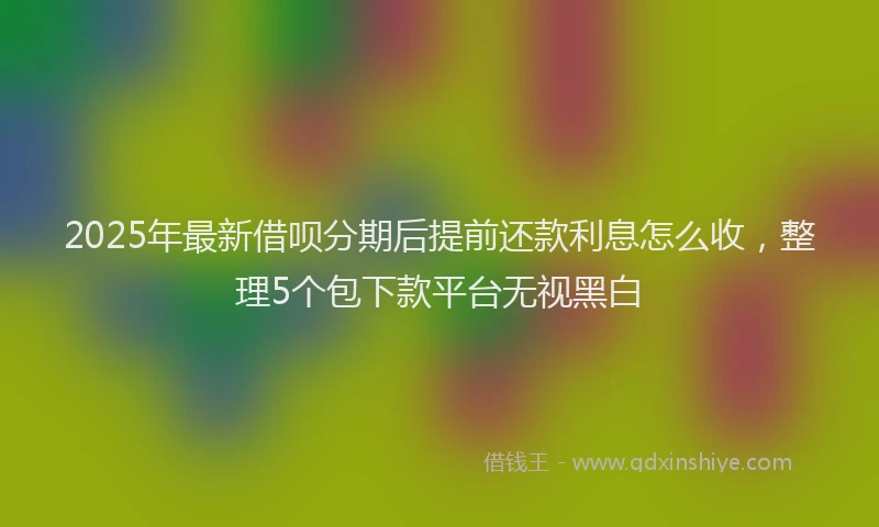 2025年最新借呗分期后提前还款利息怎么收，整理5个包下款平台无视黑白