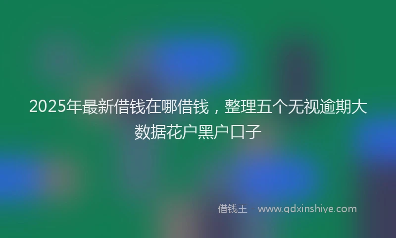 2025年最新借钱在哪借钱，整理五个无视逾期大数据花户黑户口子