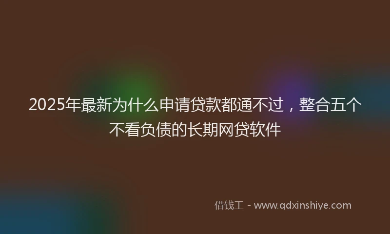 2025年最新为什么申请贷款都通不过，整合五个不看负债的长期网贷软件