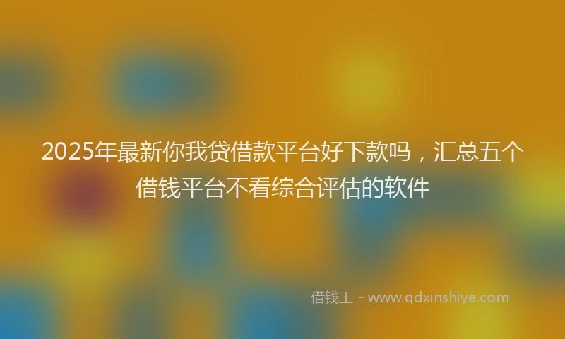 2025年最新你我贷借款平台好下款吗，汇总五个借钱平台不看综合评估的软件