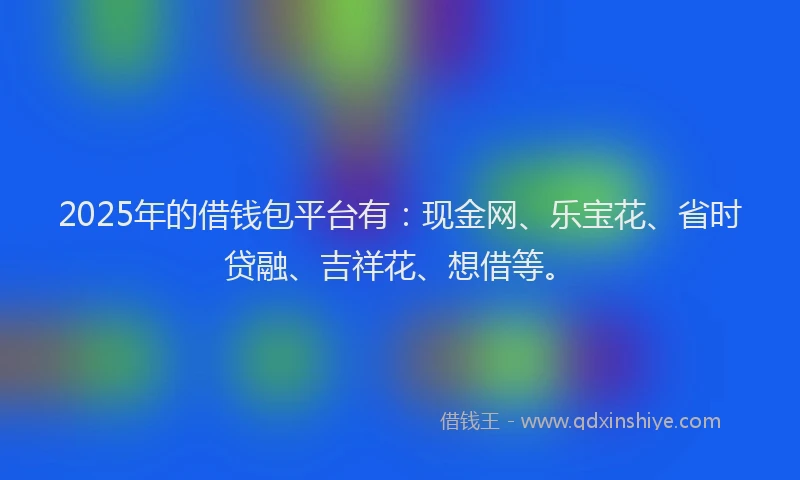 2025年的借钱包平台有：现金网、乐宝花、省时贷融、吉祥花、想借等。