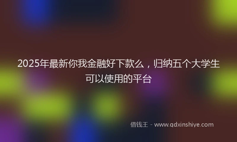 2025年最新你我金融好下款么，归纳五个大学生可以使用的平台