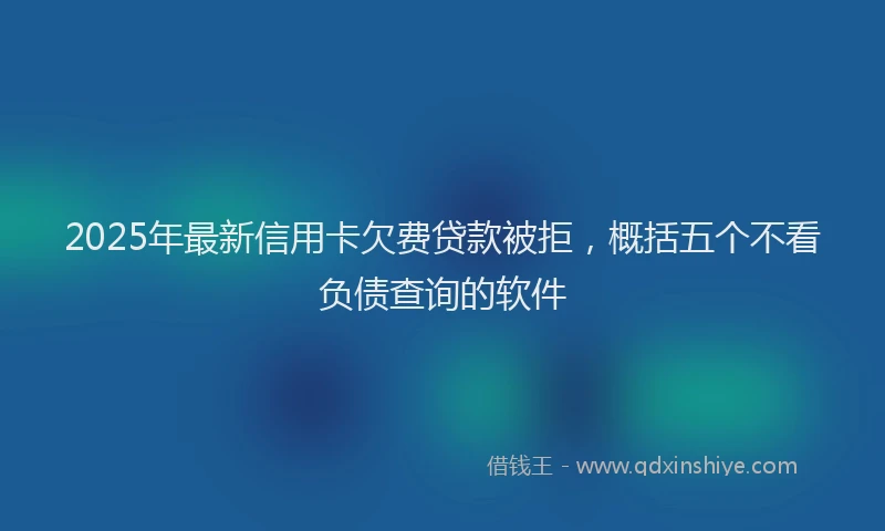 2025年最新信用卡欠费贷款被拒，概括五个不看负债查询的软件