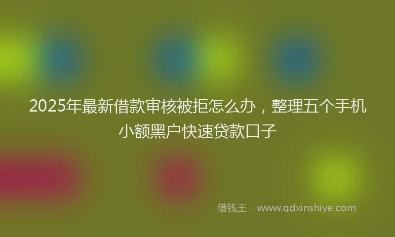 2025年最新借款审核被拒怎么办，整理五个手机小额黑户快速贷款口子