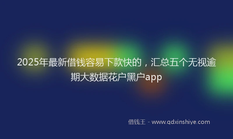 2025年最新借钱容易下款快的，汇总五个无视逾期大数据花户黑户app