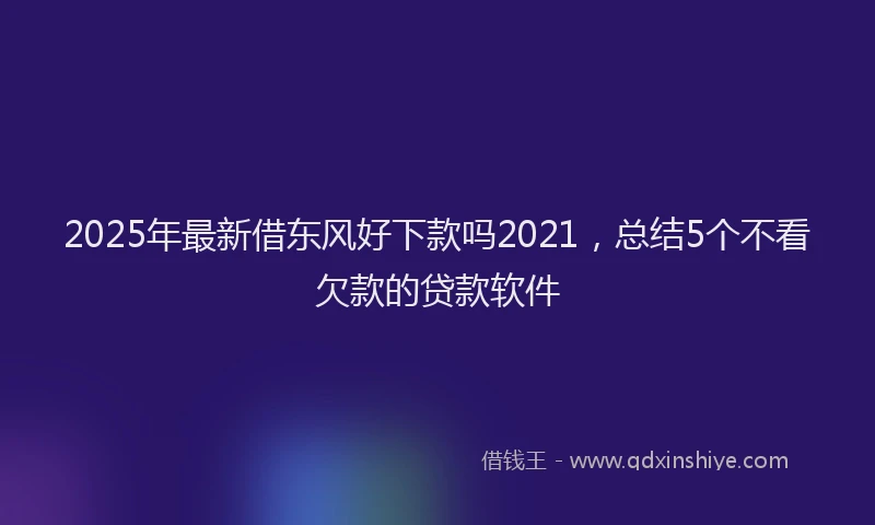 2025年最新借东风好下款吗2021，总结5个不看欠款的贷款软件