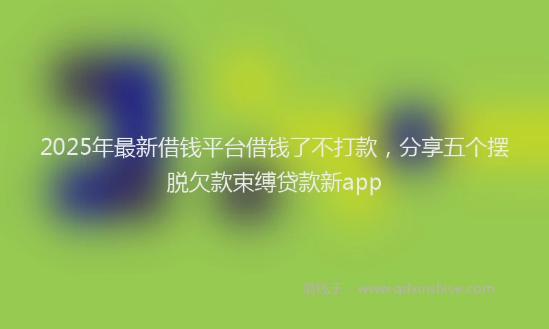 2025年最新借钱平台借钱了不打款，分享五个摆脱欠款束缚贷款新app