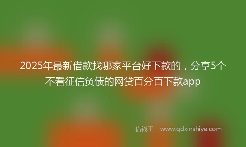 2025年最新借款找哪家平台好下款的，分享5个不看征信负债的网贷百分百下款app