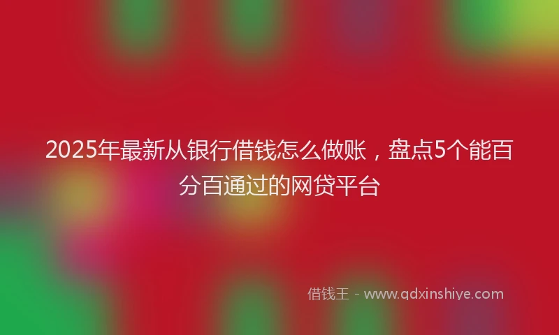 2025年最新从银行借钱怎么做账，盘点5个能百分百通过的网贷平台