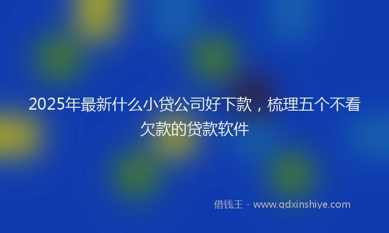 2025年最新什么小贷公司好下款，梳理五个不看欠款的贷款软件