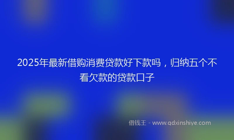 2025年最新借购消费贷款好下款吗，归纳五个不看欠款的贷款口子