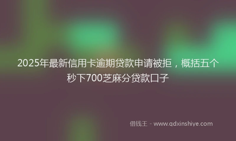 2025年最新信用卡逾期贷款申请被拒，概括五个秒下700芝麻分贷款口子