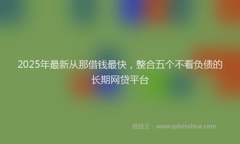 2025年最新从那借钱最快，整合五个不看负债的长期网贷平台