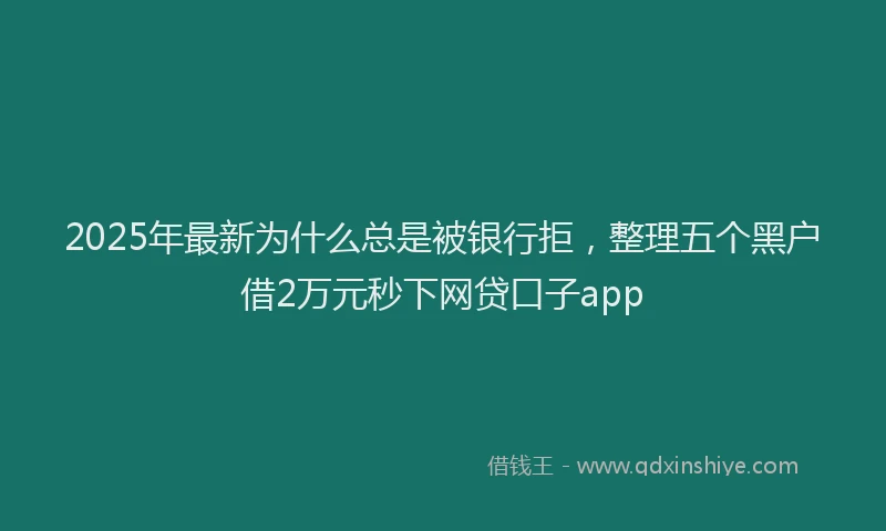 2025年最新为什么总是被银行拒，整理五个黑户借2万元秒下网贷口子app