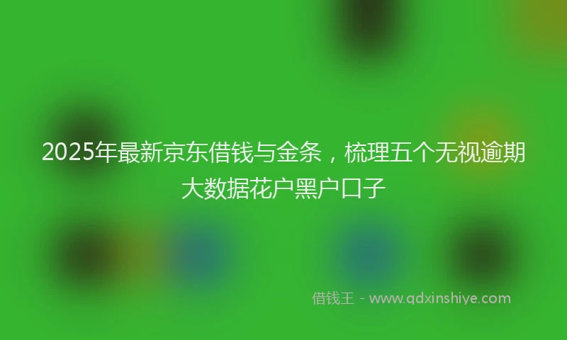 2025年最新京东借钱与金条，梳理五个无视逾期大数据花户黑户口子
