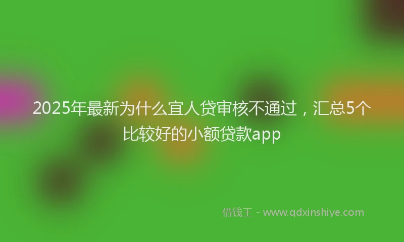 2025年最新为什么宜人贷审核不通过，汇总5个比较好的小额贷款app