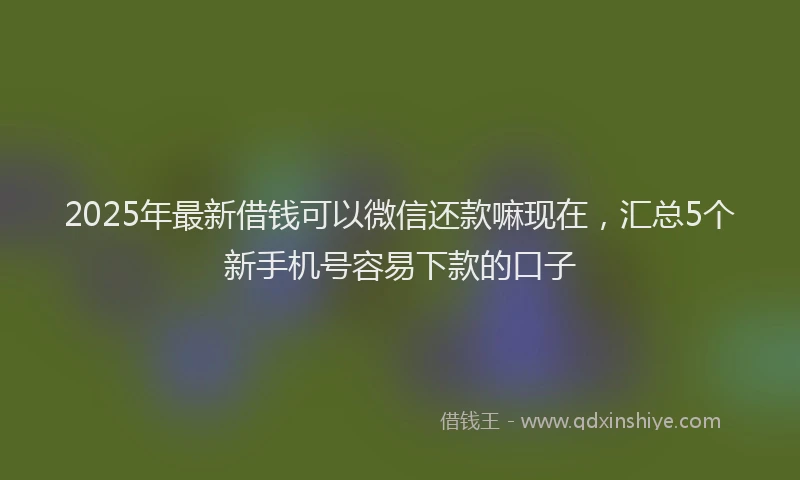 2025年最新借钱可以微信还款嘛现在，汇总5个新手机号容易下款的口子