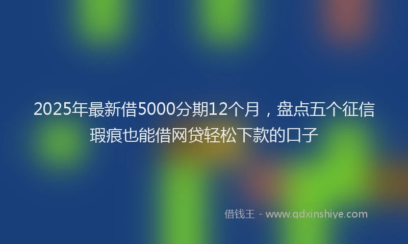2025年最新借5000分期12个月，盘点五个征信瑕疵也能借网贷轻松下款的口子