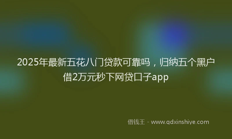 2025年最新五花八门贷款可靠吗，归纳五个黑户借2万元秒下网贷口子app