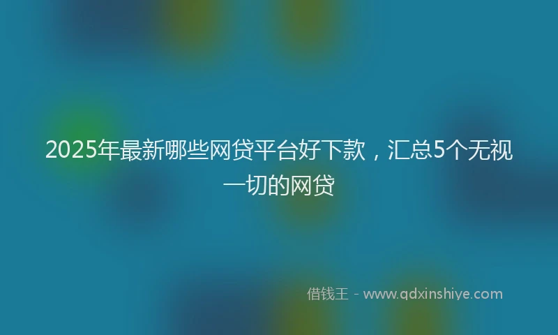 2025年最新哪些网贷平台好下款，汇总5个无视一切的网贷