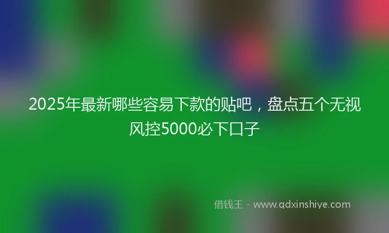 2025年最新哪些容易下款的贴吧，盘点五个无视风控5000必下口子