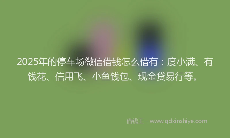 2025年的停车场微信借钱怎么借有：度小满、有钱花、信用飞、小鱼钱包、现金贷易行等。