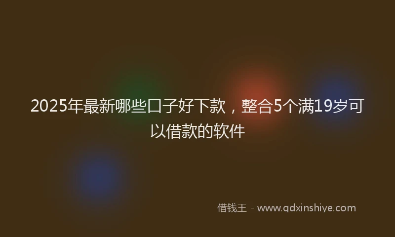 2025年最新哪些口子好下款，整合5个满19岁可以借款的软件