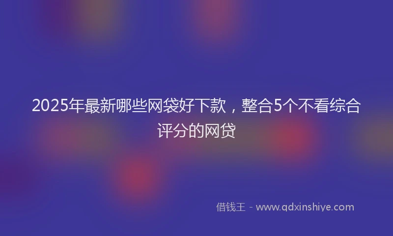 2025年最新哪些网袋好下款，整合5个不看综合评分的网贷