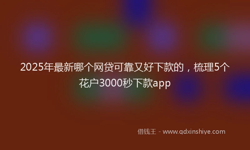 2025年最新哪个网贷可靠又好下款的，梳理5个花户3000秒下款app