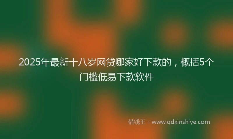 2025年最新十八岁网贷哪家好下款的，概括5个门槛低易下款软件