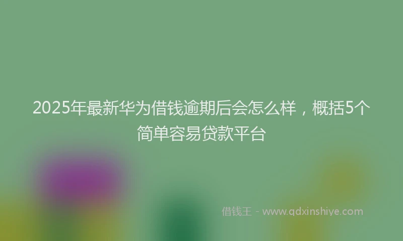 2025年最新华为借钱逾期后会怎么样，概括5个简单容易贷款平台