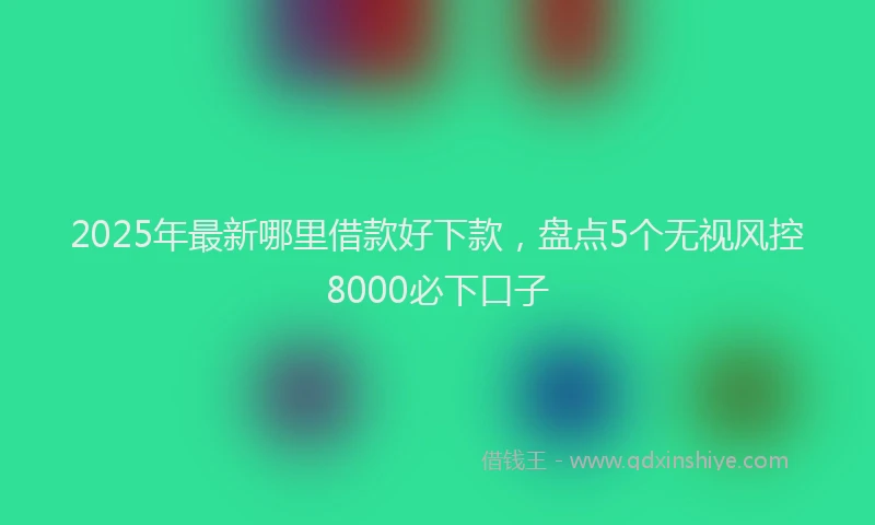 2025年最新哪里借款好下款，盘点5个无视风控8000必下口子