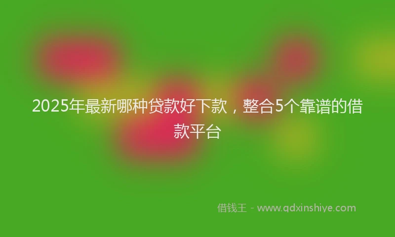2025年最新哪种贷款好下款，整合5个靠谱的借款平台