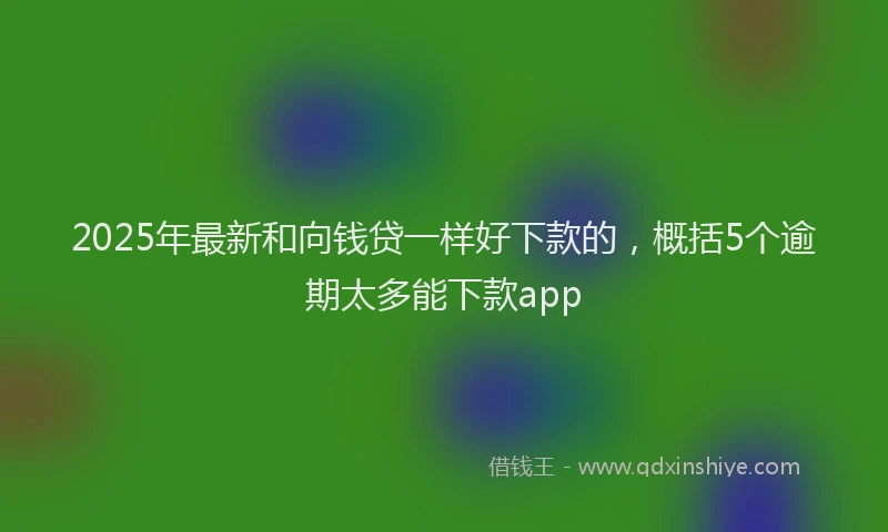 2025年最新和向钱贷一样好下款的，概括5个逾期太多能下款app