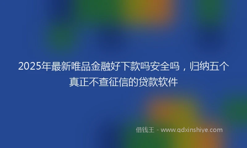 2025年最新唯品金融好下款吗安全吗，归纳五个真正不查征信的贷款软件