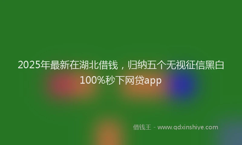 2025年最新在湖北借钱，归纳五个无视征信黑白100%秒下网贷app