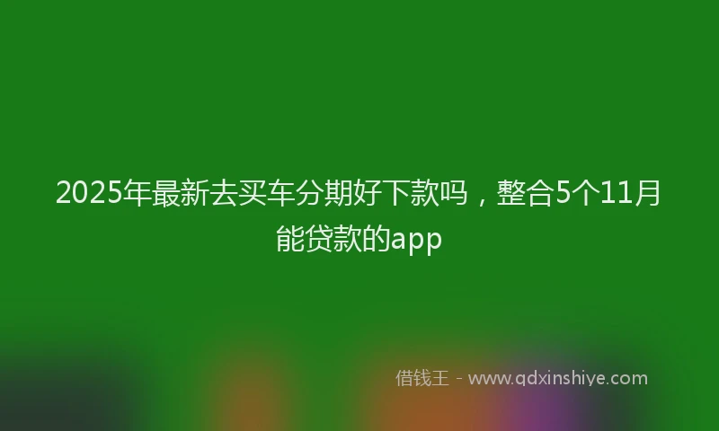 2025年最新去买车分期好下款吗，整合5个11月能贷款的app
