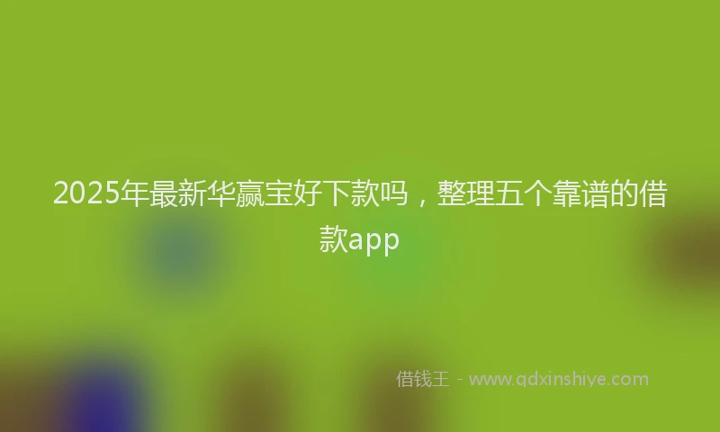 2025年最新华赢宝好下款吗，整理五个靠谱的借款app