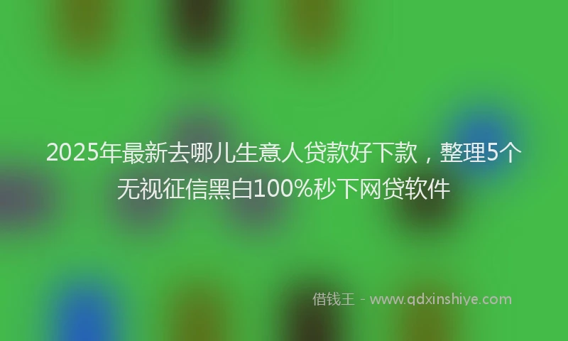 2025年最新去哪儿生意人贷款好下款，整理5个无视征信黑白100%秒下网贷软件