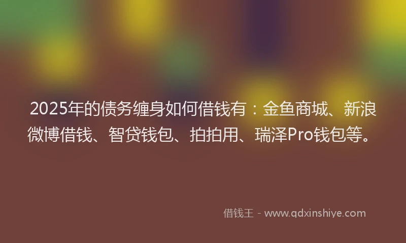 2025年的债务缠身如何借钱有：金鱼商城、新浪微博借钱、智贷钱包、拍拍用、瑞泽Pro钱包等。