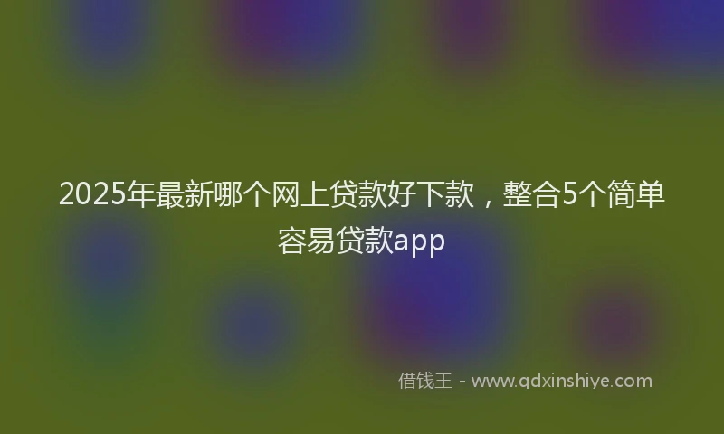 2025年最新哪个网上贷款好下款，整合5个简单容易贷款app
