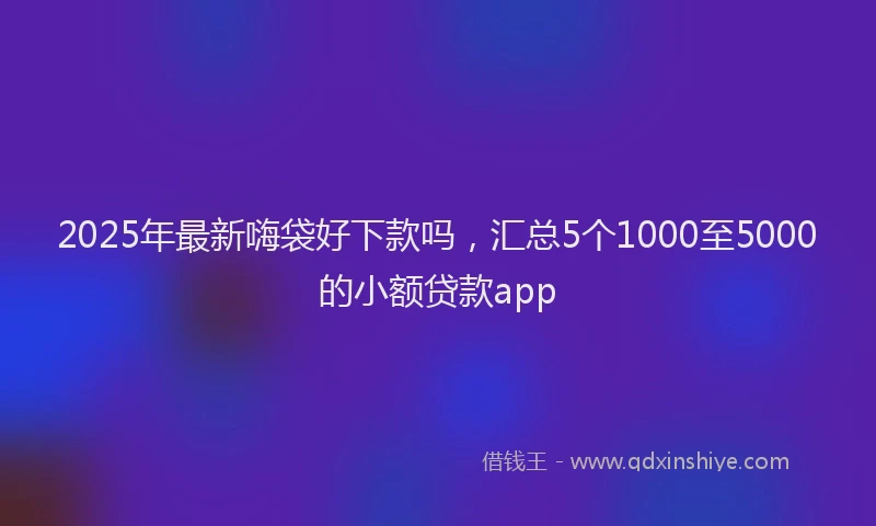 2025年最新嗨袋好下款吗，汇总5个1000至5000的小额贷款app