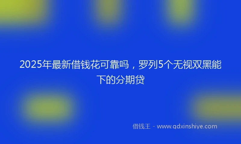 2025年最新借钱花可靠吗，罗列5个无视双黑能下的分期贷