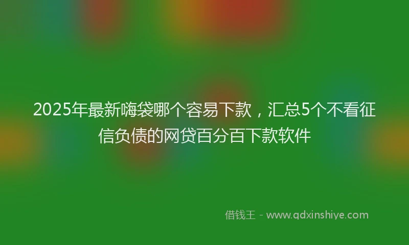 2025年最新嗨袋哪个容易下款，汇总5个不看征信负债的网贷百分百下款软件