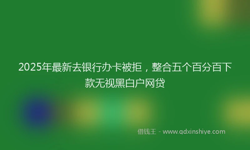 2025年最新去银行办卡被拒，整合五个百分百下款无视黑白户网贷