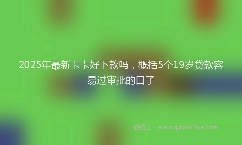 2025年最新卡卡好下款吗，概括5个19岁贷款容易过审批的口子