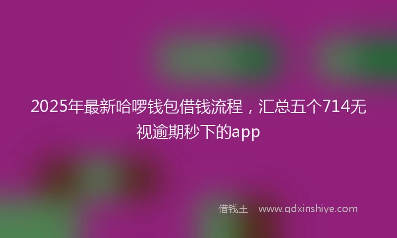2025年最新哈啰钱包借钱流程，汇总五个714无视逾期秒下的app